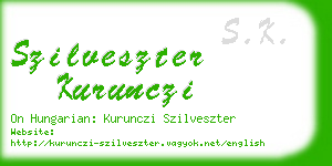 szilveszter kurunczi business card